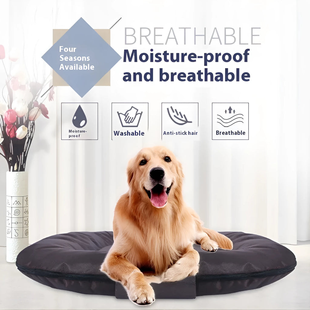 S size washable dog mattress with Oxford cloth cover in grey, showing dimensions of 55cm long by 45cm wide.