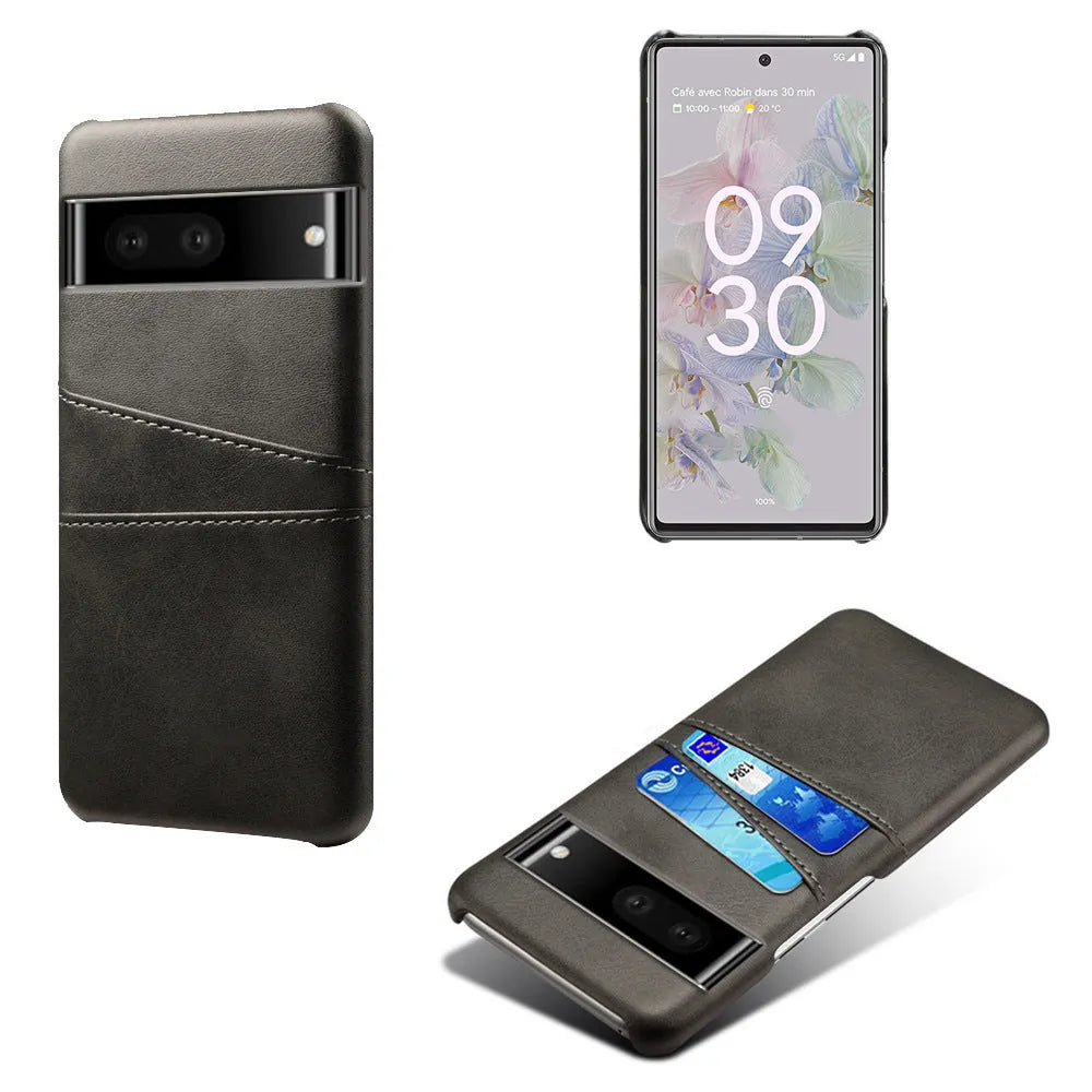 Calf pattern PC leather phone case for Google Pixel7 with card slot, available in multiple colours