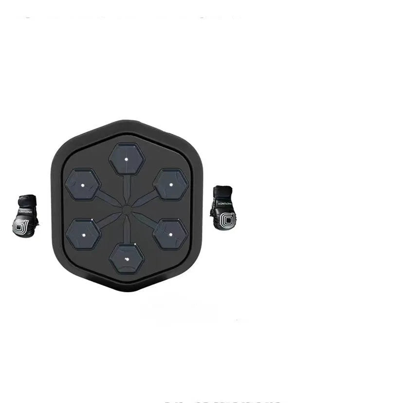 Black smart boxing machine with Bluetooth connectivity and EVA construction for home fitness training