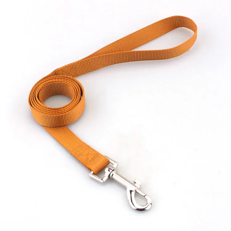 Solid colour polyester dog hand holding rope in various colours and sizes for pet walking