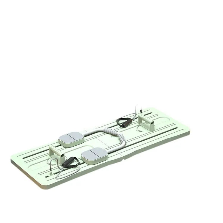 Purple foldable PP plastic core exercise board laid flat on a floor.