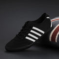 Men's lace up casual canvas shoes low top flat heel rubber sole round toe front lace-up available in multiple colours sizes 38 to 44