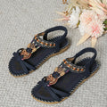 Women's bohemian thong sandals with rhinestone beads and elastic band, flat beach shoes in apricot colour