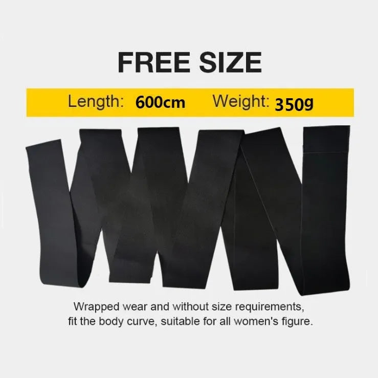 Latex silk waist trainer belt showing 10cm width and length options for women's exercise restraint