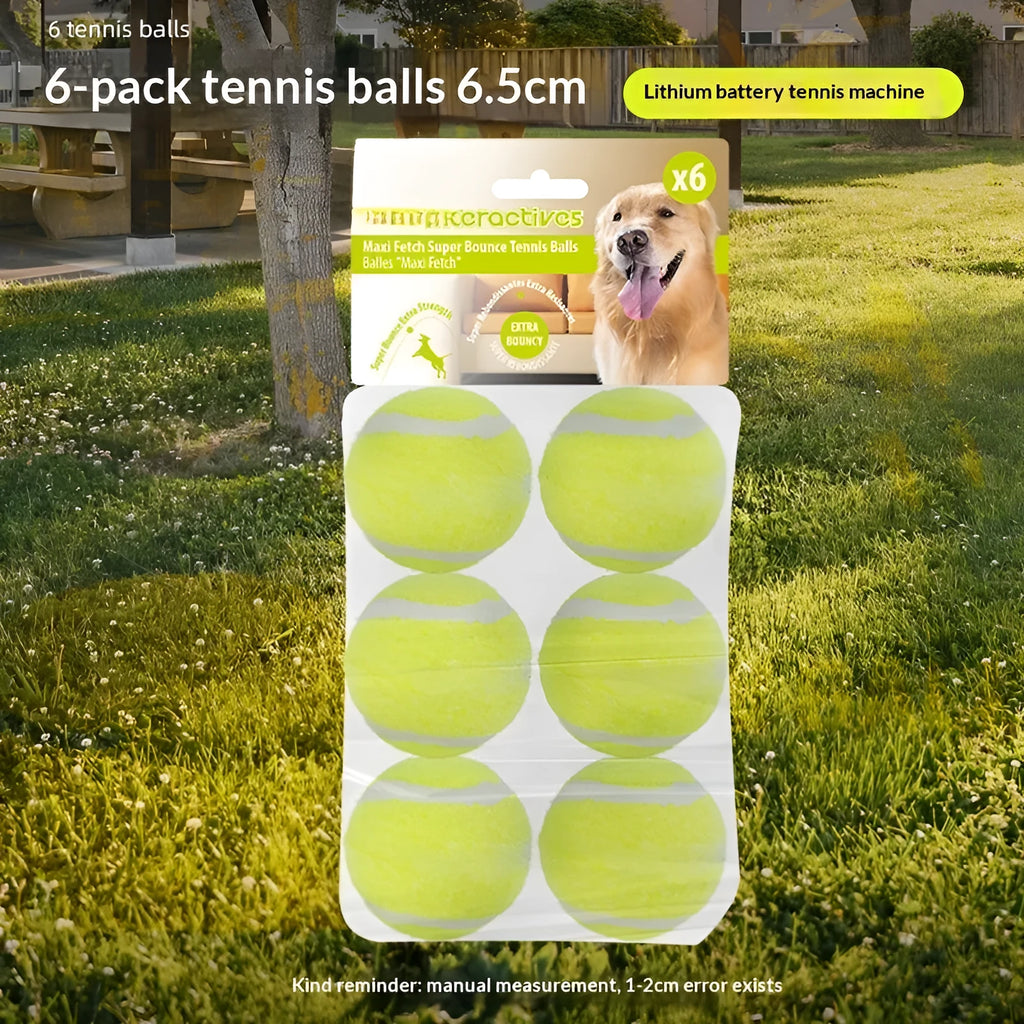Pack of six 5cm stainless steel tennis balls for mini automatic dog ball launchers