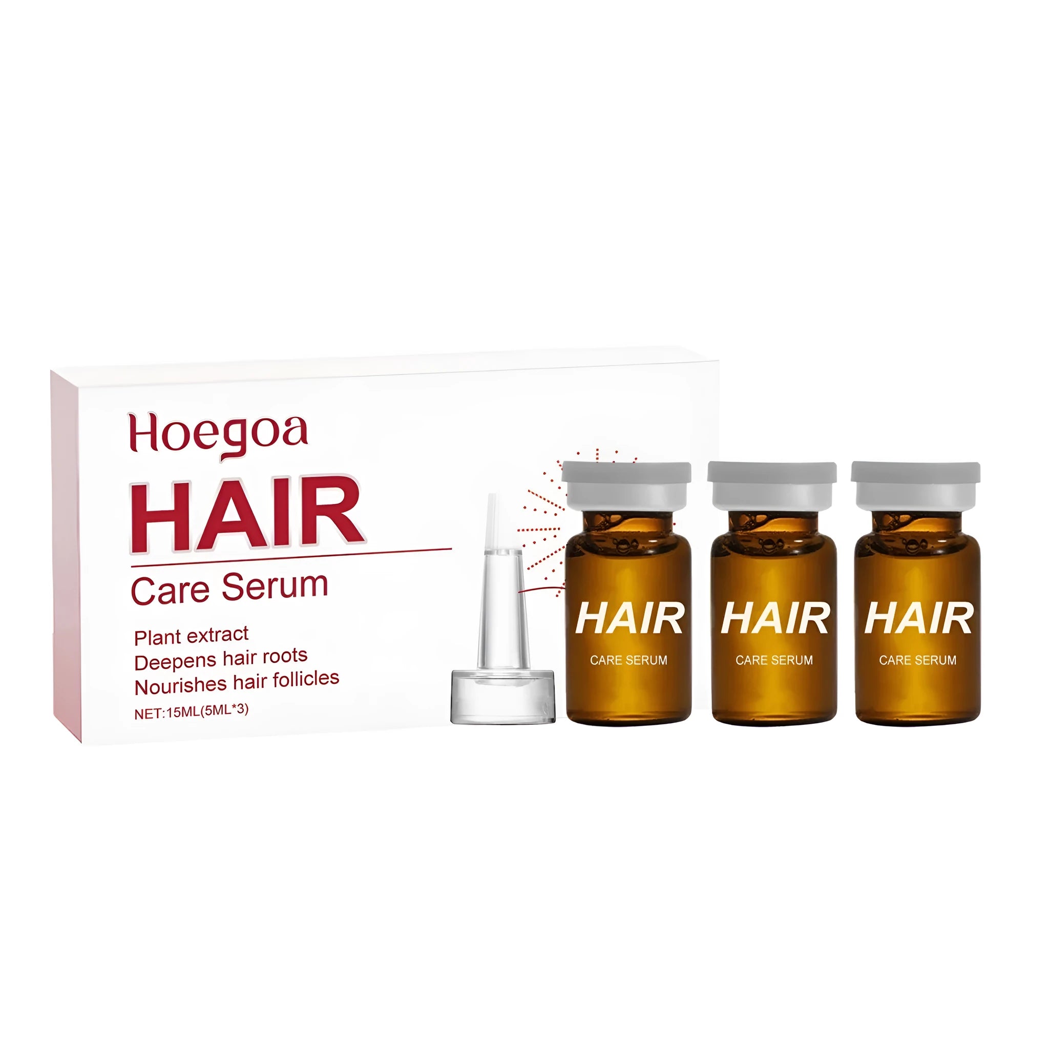 15ml bottle of nourishing hair root liquid treatment essence with ginger and botanical oils.