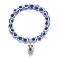 Geometric unisex alloy bracelet with baking varnish finish in ethnic style featuring owl design option