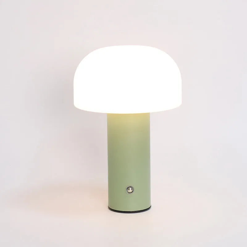 USB table lamp in choice of black, green, orange or white plastic with USB cable