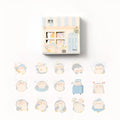 Penguin-themed account stickers with cute naive designs for financial record decoration