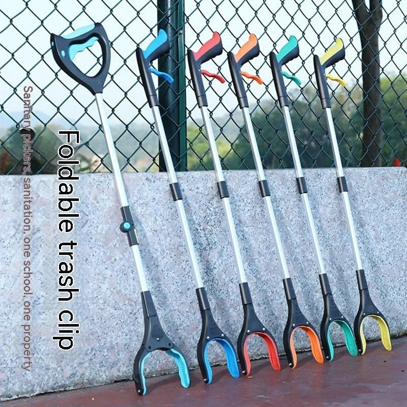 Plastic and aluminium alloy trash folder clip sewer pliers waste management tool in multiple colour options