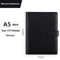 Solid colour A5 PU leather zippered loose-leaf binder notebook shell on a desk