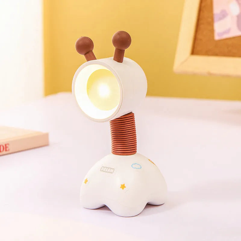 DIY magnetic cartoon desk night light with adjustable lighting in 10.5cm plastic housing