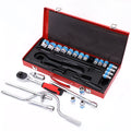 24-piece curved bow car repair wrench and socket combination tool kit with chrome vanadium steel construction