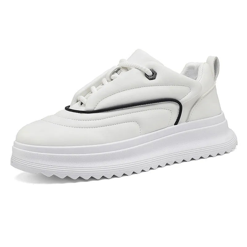 Matte cowhide leather casual shoes for men and women with a low heel, shown in khaki apricot colour.