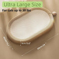 Large brown sisal cat scratching board with soft grey lounge platform
