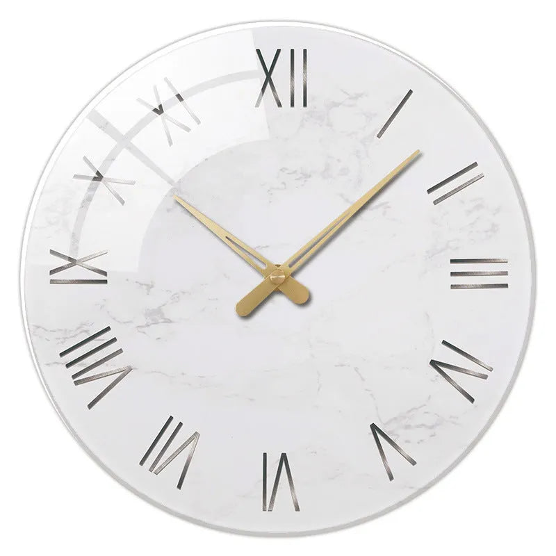 Retro 3D stereo acrylic vinyl record wall clock 12 inch 30cm with gold pointer