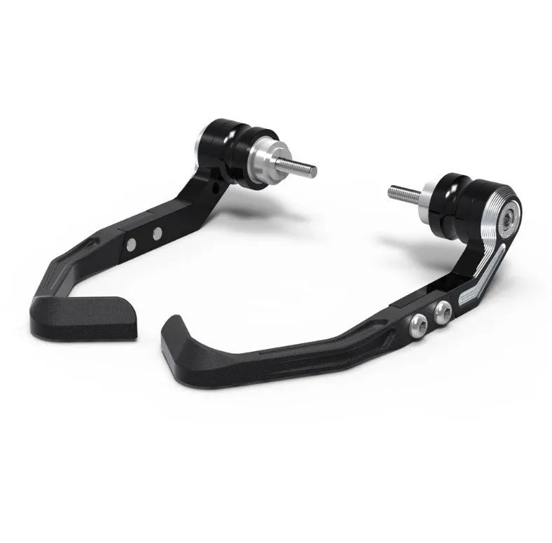 Pair of black CNC anti-slide bow guards for Honda CBR650 motorcycle.