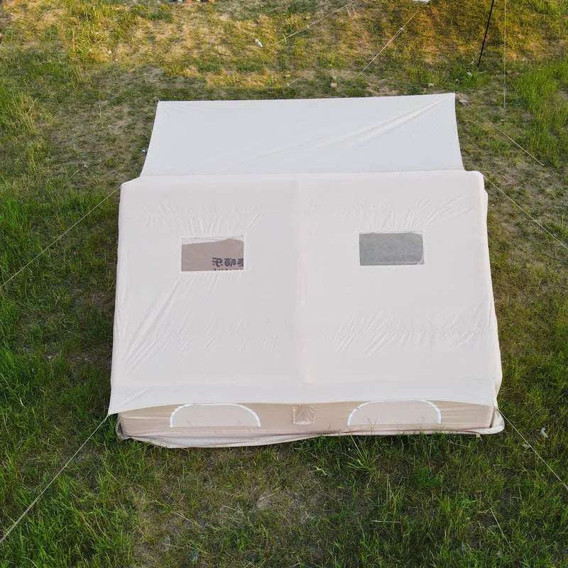 Outdoor camping inflatable cotton tent double layer quick open Oxford cloth 12 flat for 3-4 persons