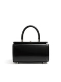 Women's cowhide leather crossbody bag in clamshell design with single shoulder strap