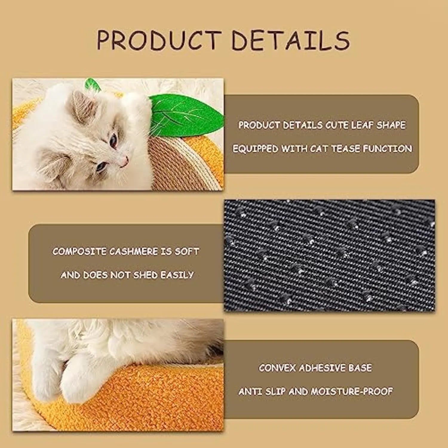 Yellow round sisal cat scratching board and bed with a concave centre for sleeping.