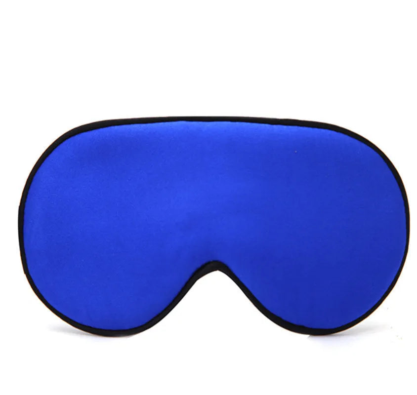 Double-sided mulberry silk sleep mask with embroidered print in various colours.
