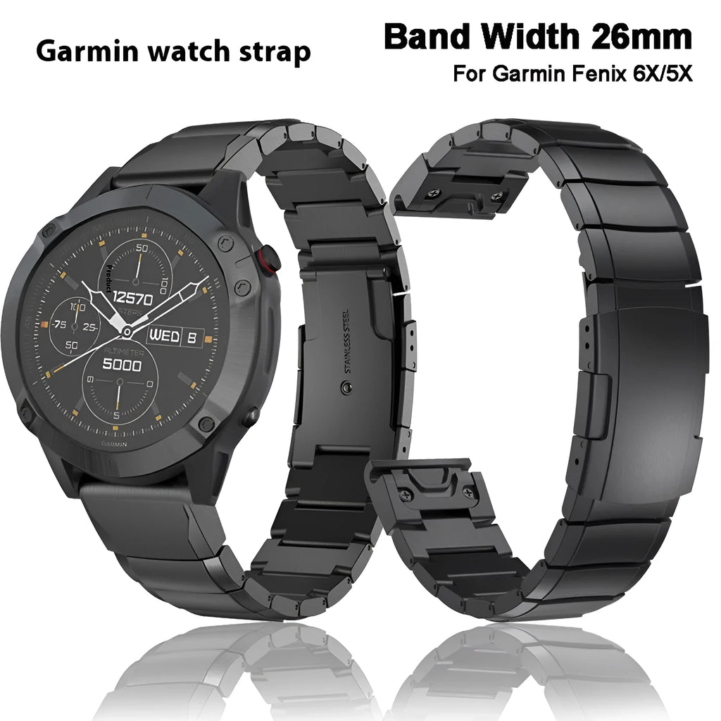 Stainless steel watch band for Garmin Fenix 3 and Fenix 5X smartwatches