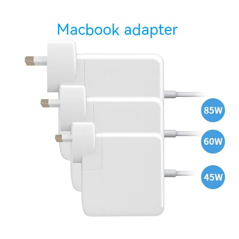 Laptop power charger 45W 60W 85W with L head and T head options and British Standard plug