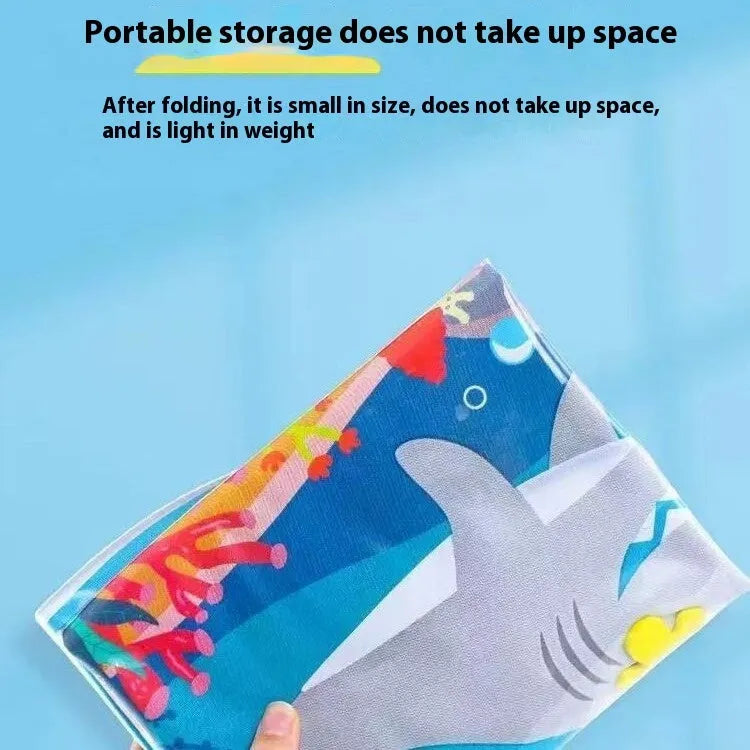 Summer cooling pet water bed cushion PVC inflatable ice pad with fish design for dogs and cats 65cm size