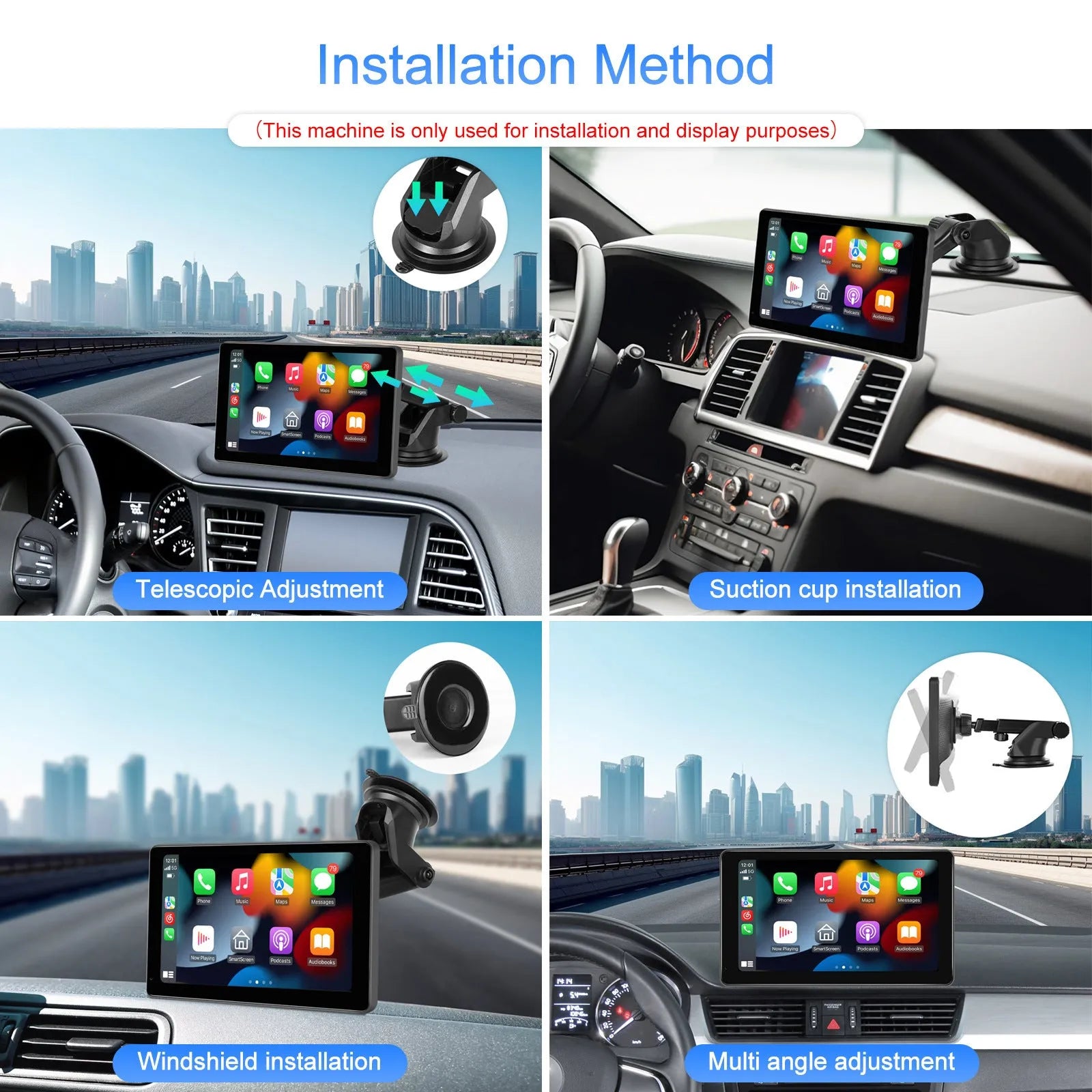 11.3-inch Android car dashboard display with touchscreen, wireless CarPlay and Android Auto connectivity