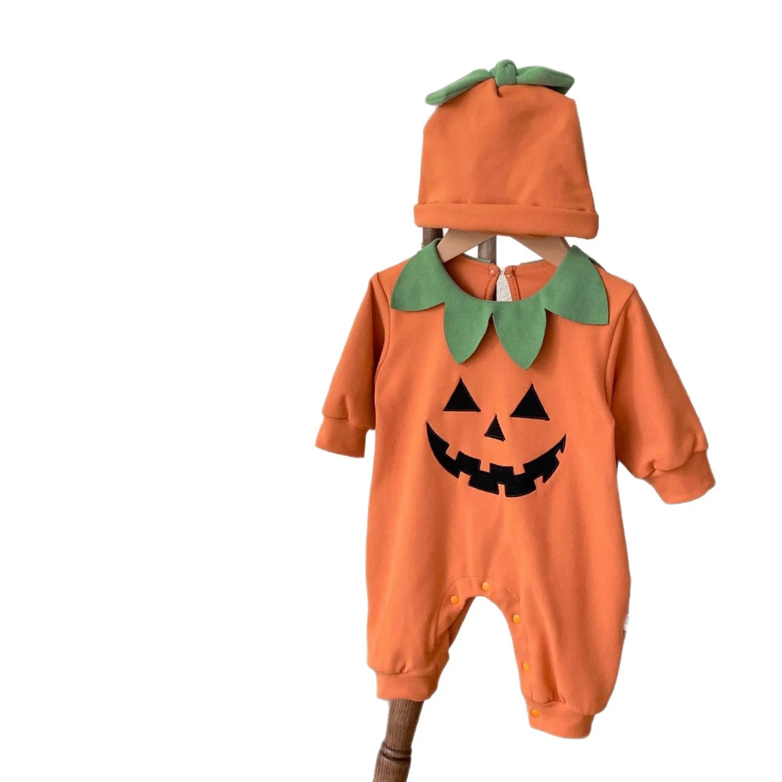 Cotton corduroy long sleeve baby jumpsuit pullover for autumn winter spring, neutral gender, size 66cm