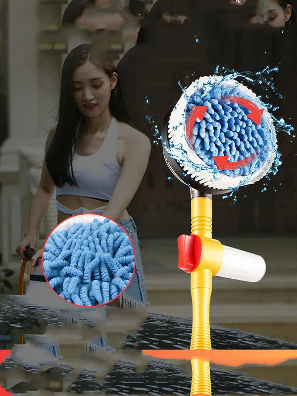 Car wash water gun set with foam pot and brush mop on standard colour