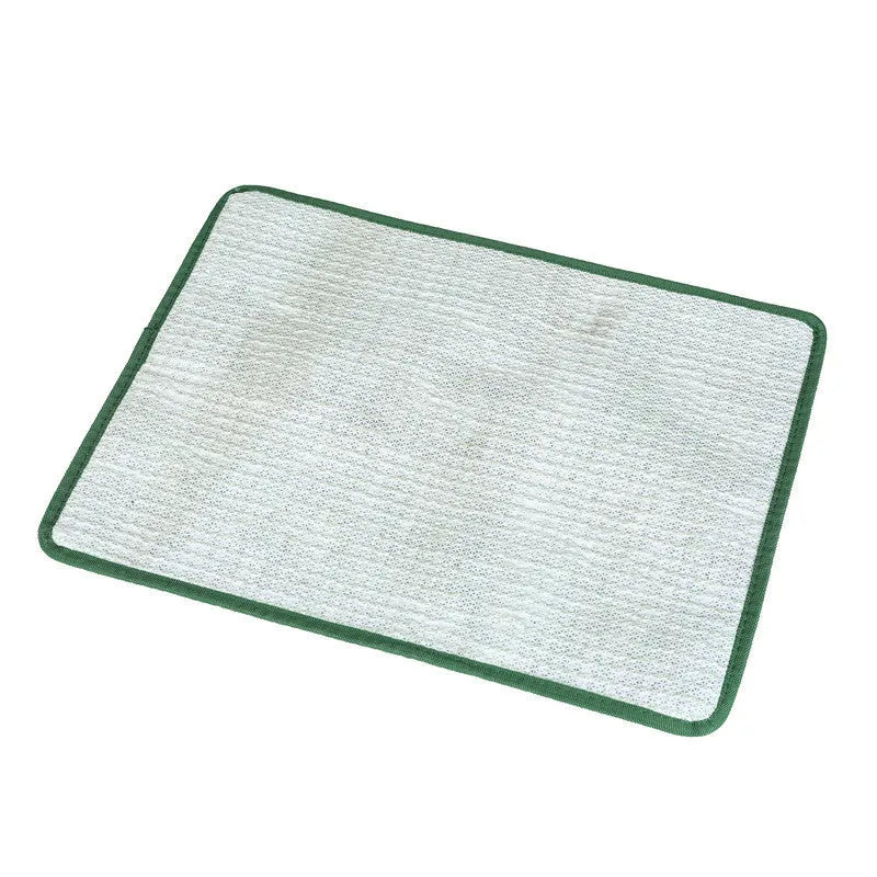 Green realistic dog grass pee training pad with waterproof backing, shown in small, medium, and large sizes.