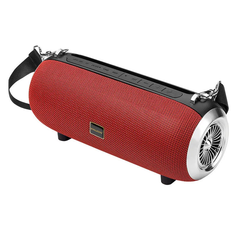 F666 square fabric portable Bluetooth speaker with shoulder strap in multiple colours