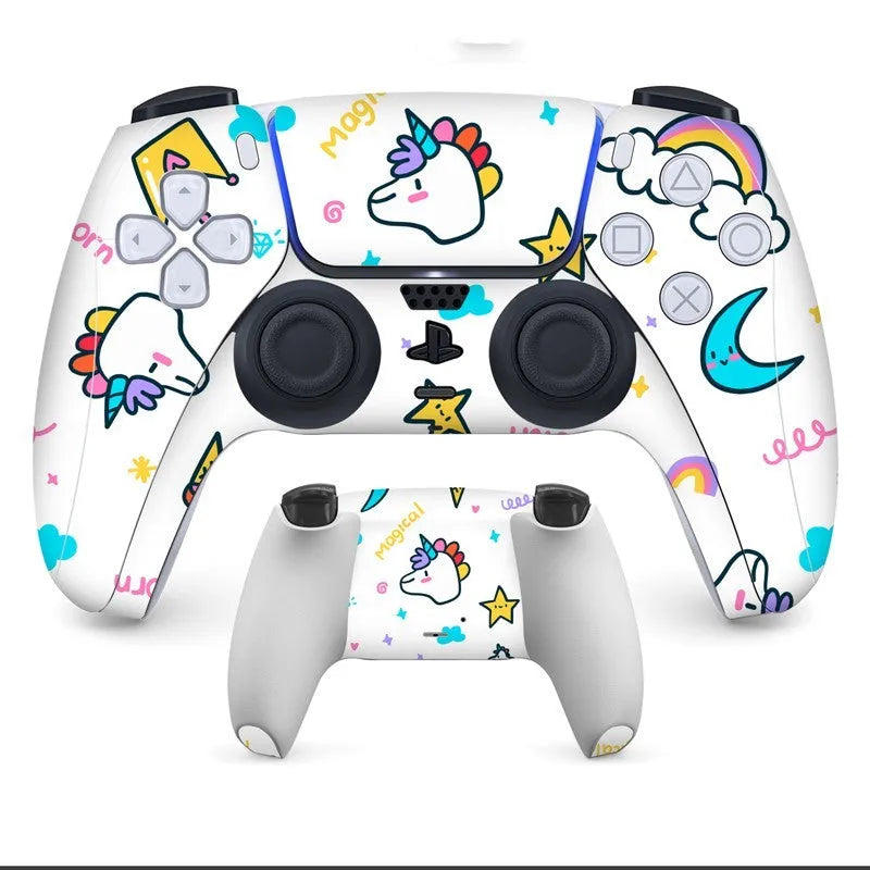 PS5 controller protective stickers with micro-frosted non-slip texture in various style options