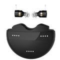Within-the-ear rechargeable digital voice amplifier for elderly in black ABS finish with compact design