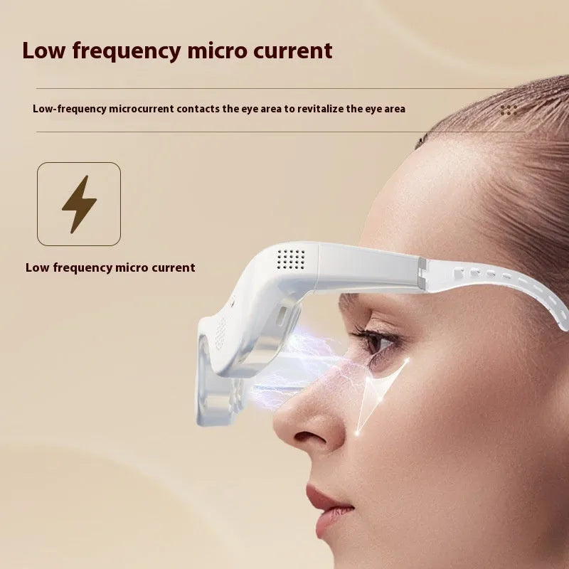 Eye bag massage beauty instrument with seven-colour light, three gears, and data cable for home use