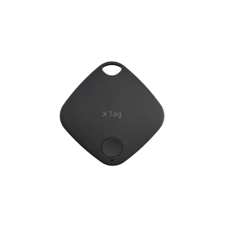 Circular black Bluetooth key finder tracker with key ring, showing 37mm diameter size.