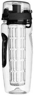 32oz Tritan fruit infuser water bottle with leakproof lid and removable fruit cup