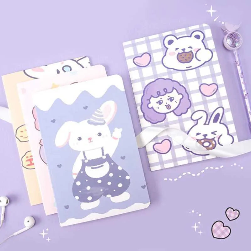 Cartoon A5 notebook with 30 sheets showing multiple design options