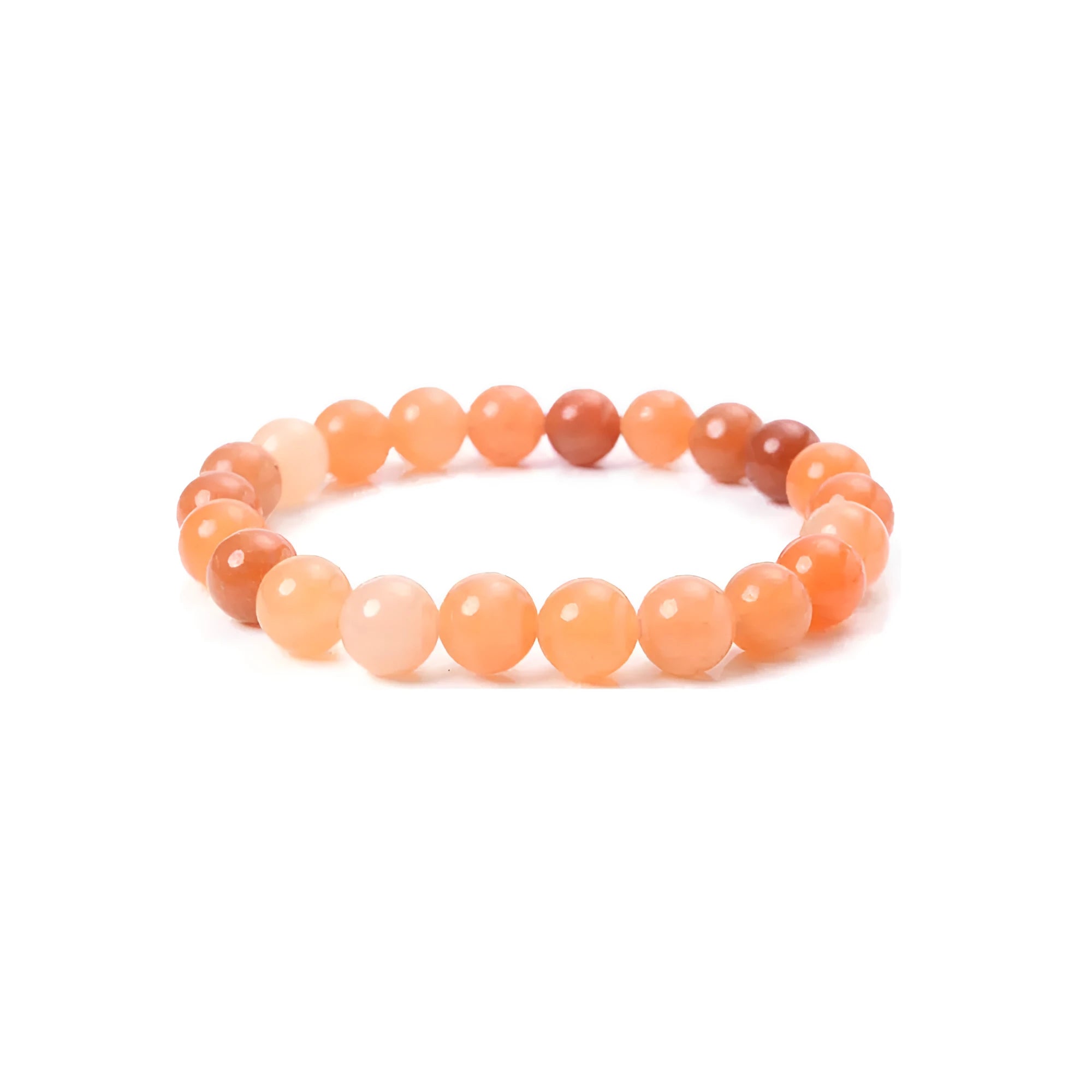 8mm natural stone bead bracelet with geometric shaped agate beads in multiple colour options