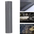 Perforated mesh plastic automotive colour change film sheet measuring 30cm by 106cm.