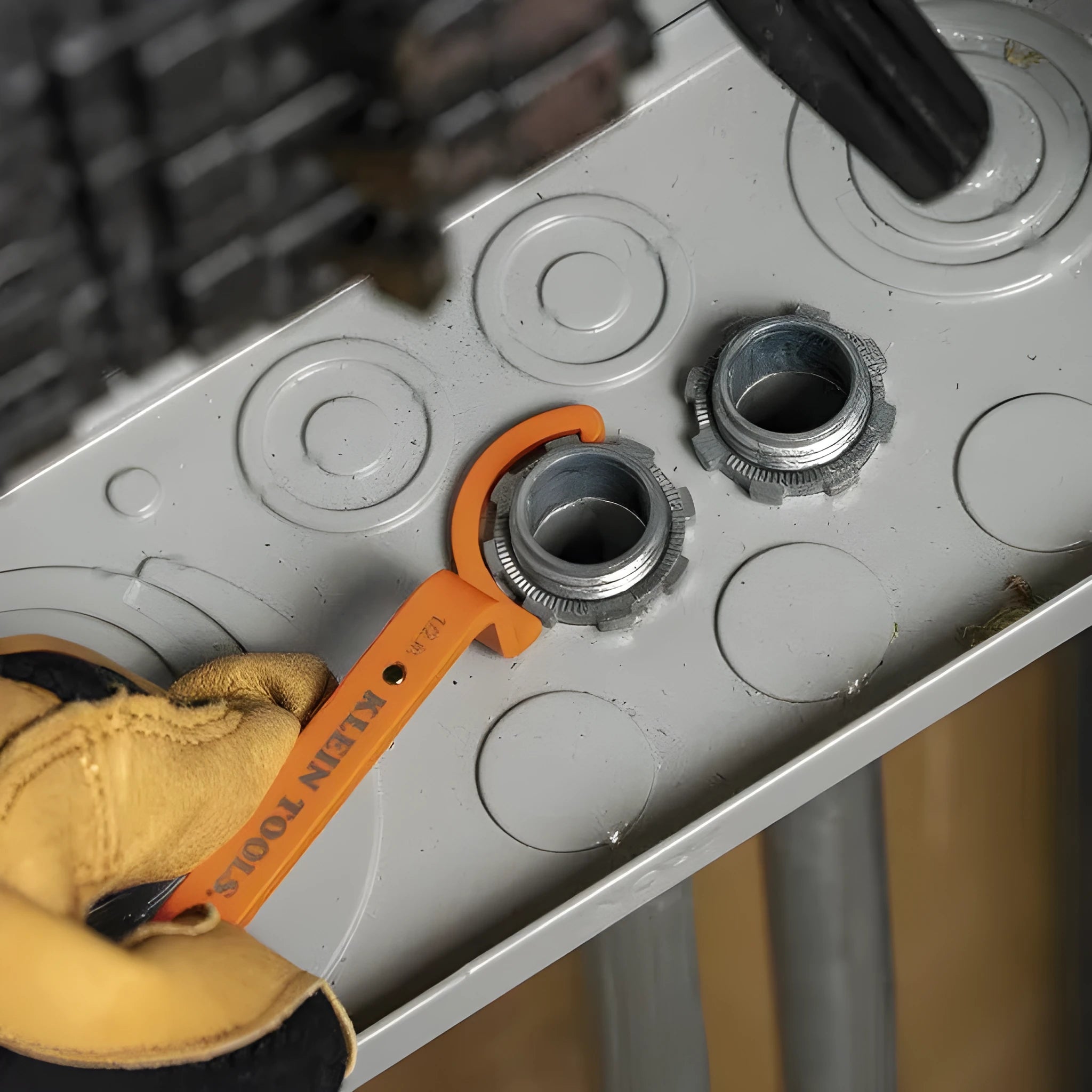 Three magnetic wrenches in orange, grey, and black from the H251 three-piece crescent and catheter locking wrench set.
