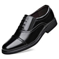 Men's pointed-toe lace formal leather shoes with EVA sole and decorative sequins and belt buckles