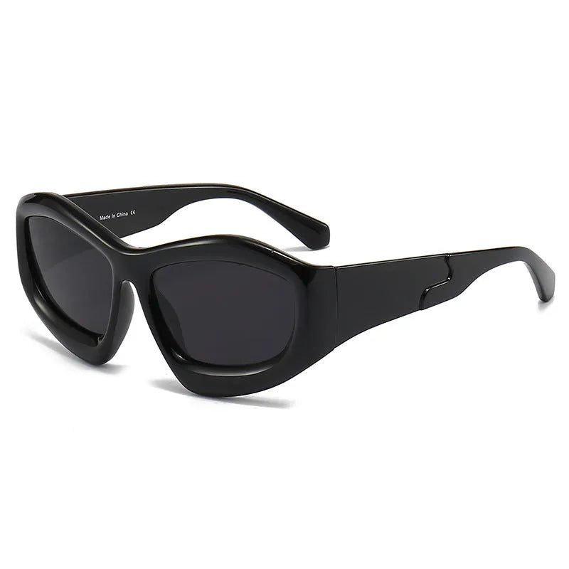Concave shape bubble lens sunglasses with UV protection in multiple frame colours for outdoor activities