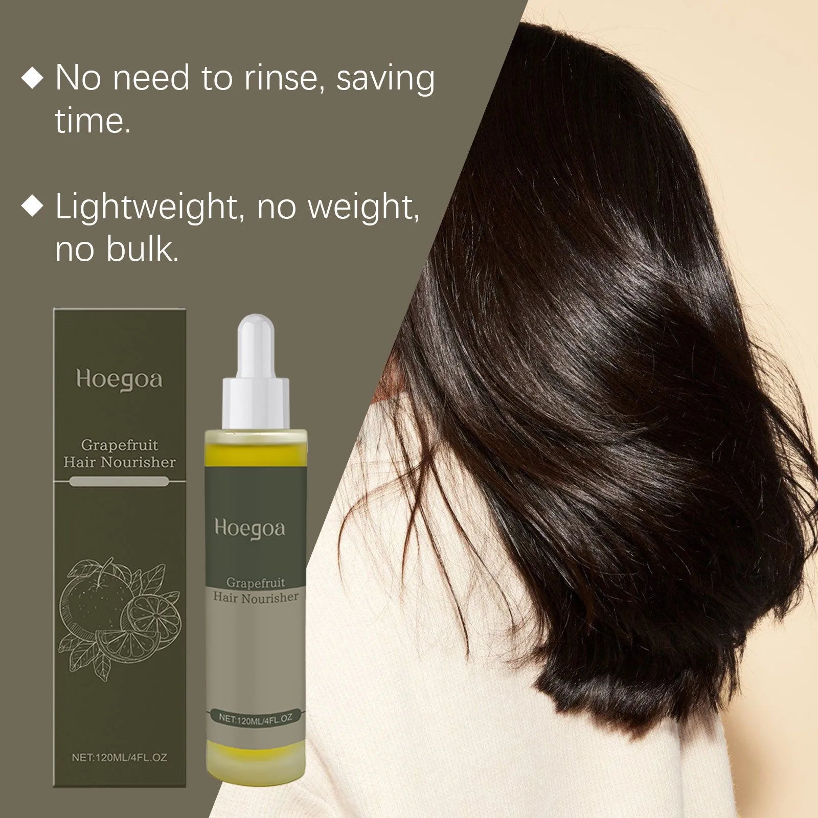 120ml bottle of grapefruit hair conditioner with glycerin and vitamin E