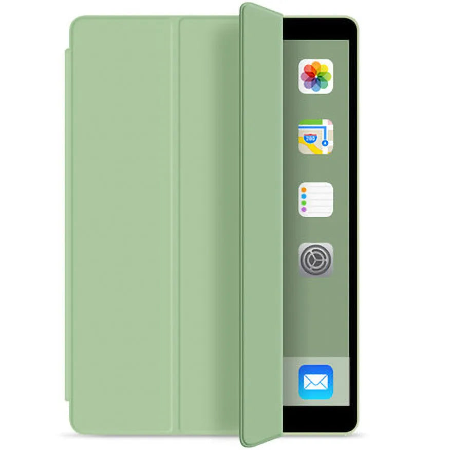 Tri-fold protective cover case for iPad Mini Air Pro in Noble Black, showing back shell and folded stand