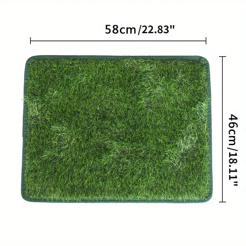 Artificial grass dog toilet training mat with washable surface in three size options