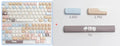 Sea salt cat themed PBT keycap set for mechanical keyboards showing the full 26-key layout.
