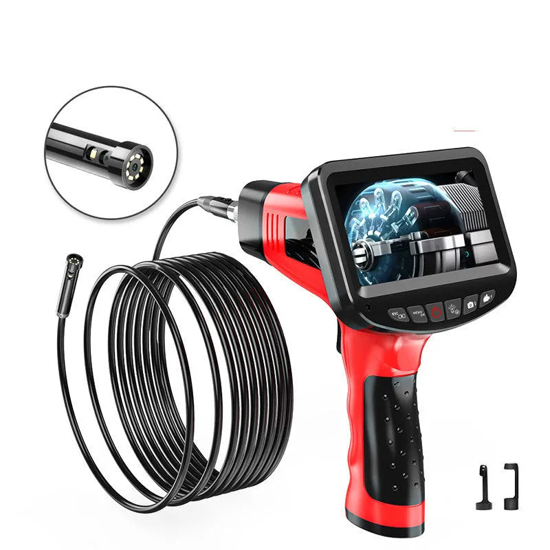 8.5mm diameter dual-lens endoscope inspection camera with hard wire cable.