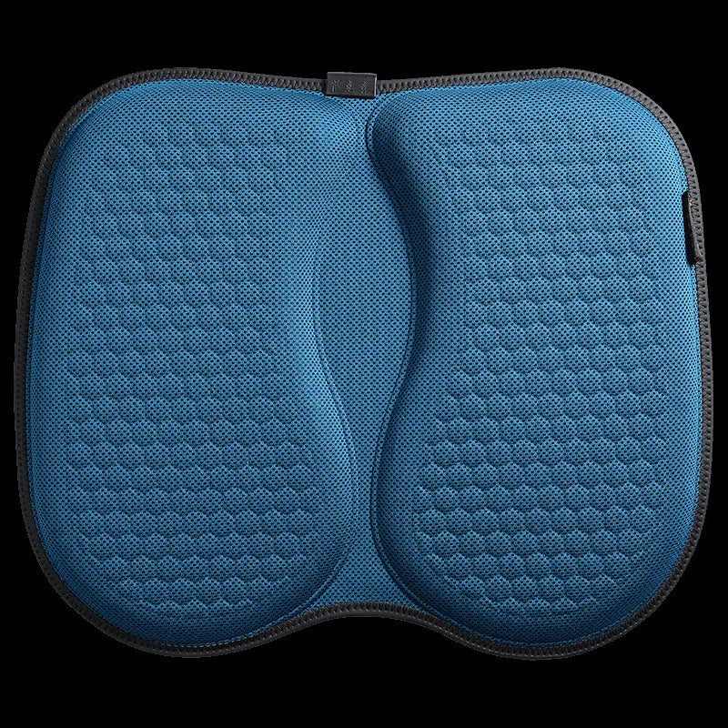 Honeycomb pattern gel car seat cushion shown in one of six colour options.